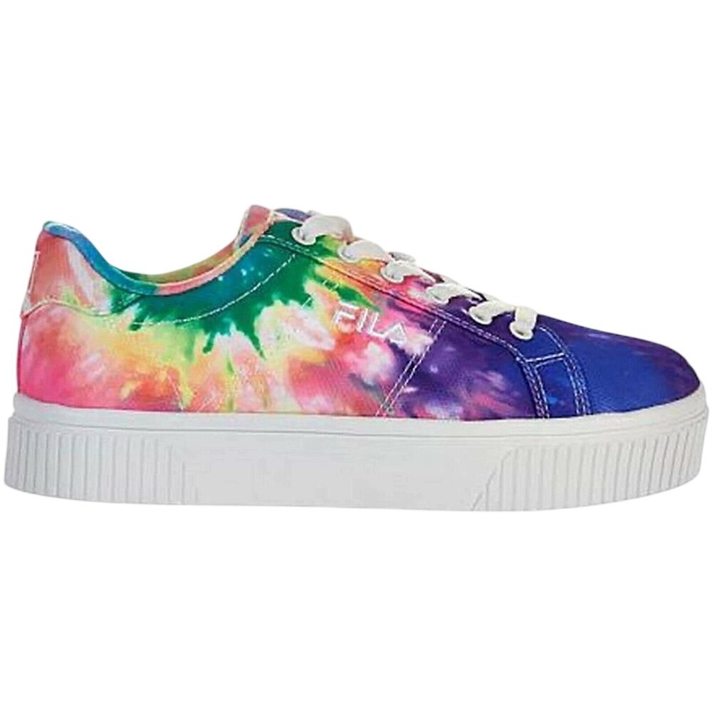 Fila Panache Womens 6.5 Multi-Color Tie-Dye Platform‎ Canvas Sneakers Low Top
